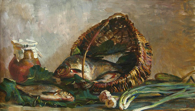 Натюрморт с рыбами 