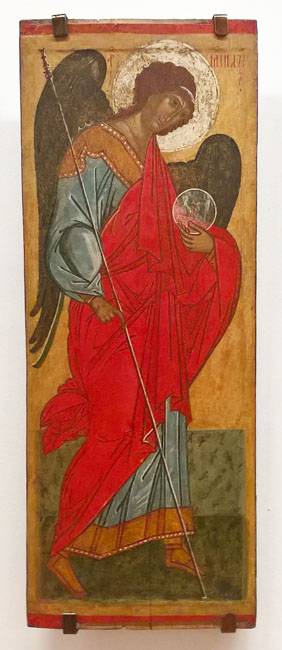 Деисусный чин из Астафьево. Архангел Михаил. XVI век