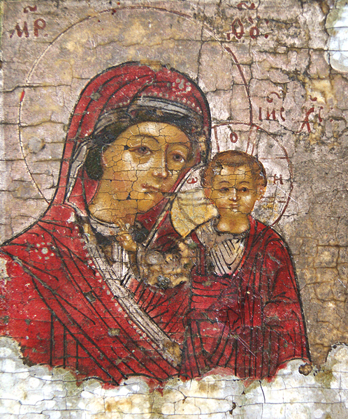 Икона «Святой Прокопий Устьянский». Богоматерь с младенцем.