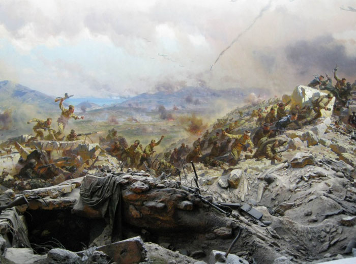 Диорама «Штурм Сапун-горы 7 мая 1944 года». Фрагмент
